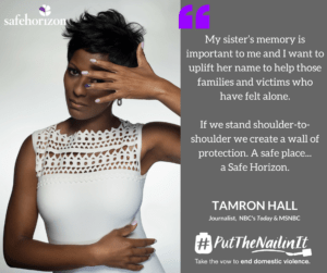 Tamron Hall #PutTheNailinIt Domestic Violence