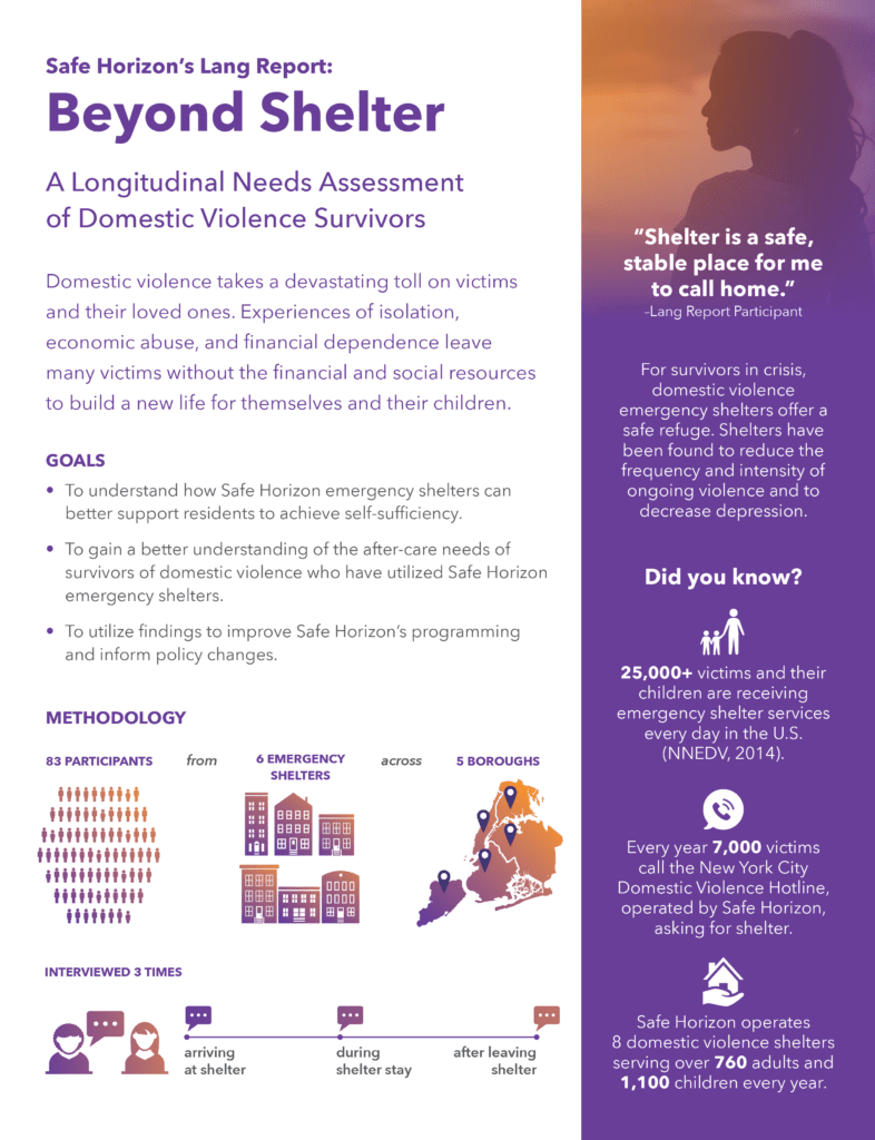 5 Recommendations To Better Support Domestic Violence Survivors_Safe Horizon Lang Report