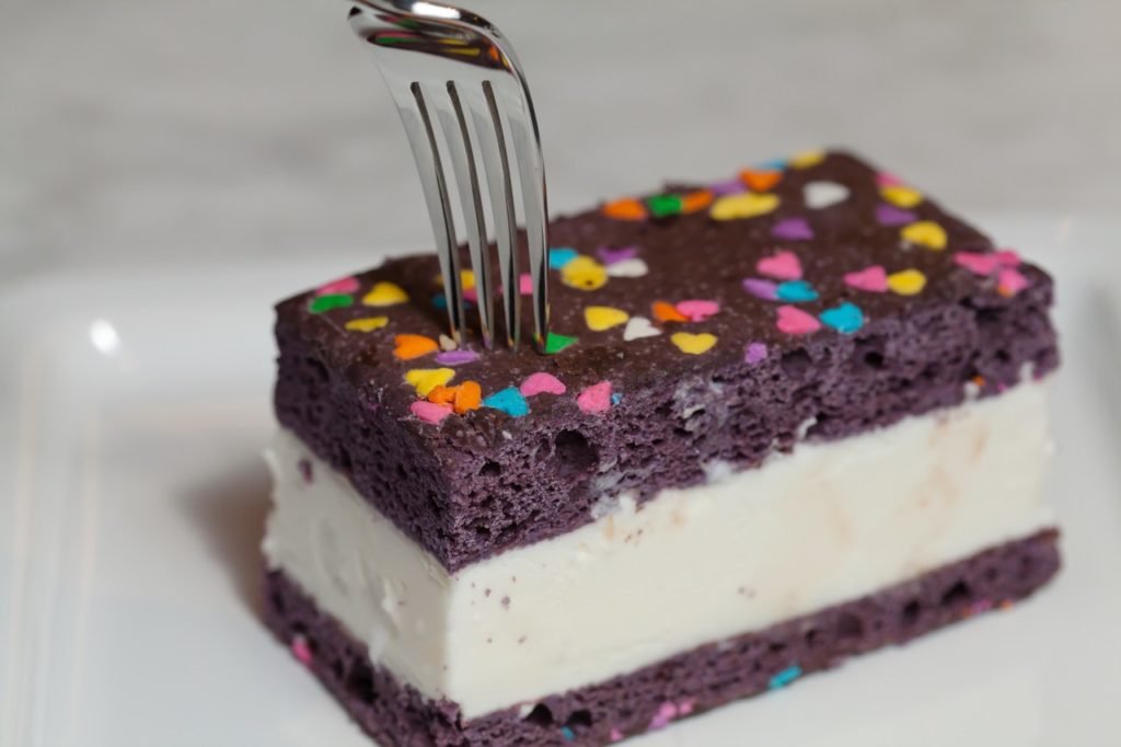 Sherry B Dessert Studio Ice Cream Sandwich in Purple Velvet, $99