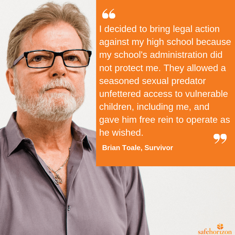 Why I Am Suing My School Brian Toale Child Victims Act quote