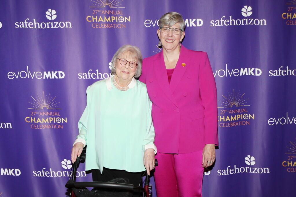 Safe Horizon Board Member and Honoree Joann Lang CEO Liz Roberts 27th Annual Champion Celebration 2023