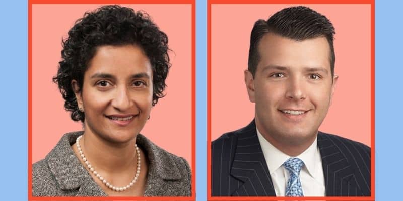 Headshots of two board members